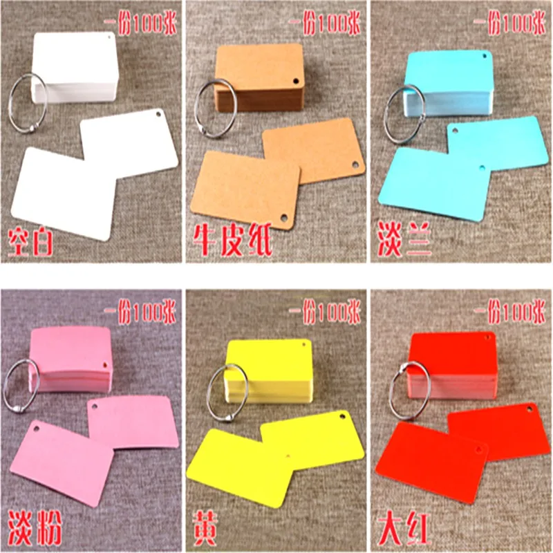 

10pcs Mixed color Kraft Paper Tags Rectangular Label Luggage Wedding Note DIY Blank price Hang tag Kraft Gift 9*5.4cm 18811