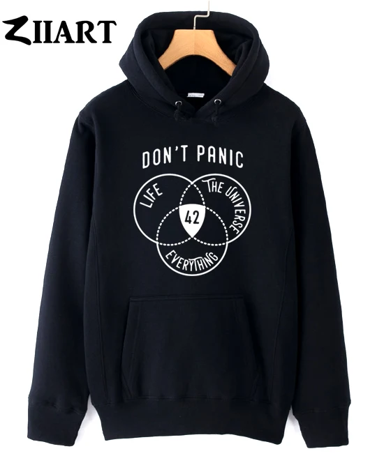 

don't panic 42 The Answer to Life the Universe Everything couple clothes boys man male autumn winter fleece hoodies