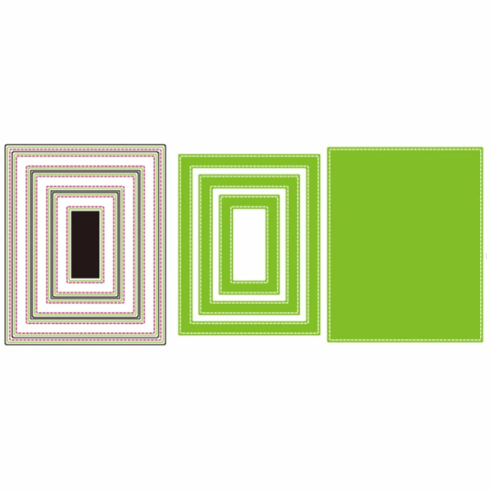  Adv-one Rectangle Photo Frame Metal Steel Cutting Dies for DIY Scrapbook Invitation Photo Card Embo - 32987060324