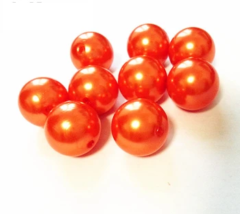 

(choose size) 6mm/8mm/10mm/12mm/14mm/16mm/18mm/23mm/25mm dark orange color Acrylic Pearl Beads