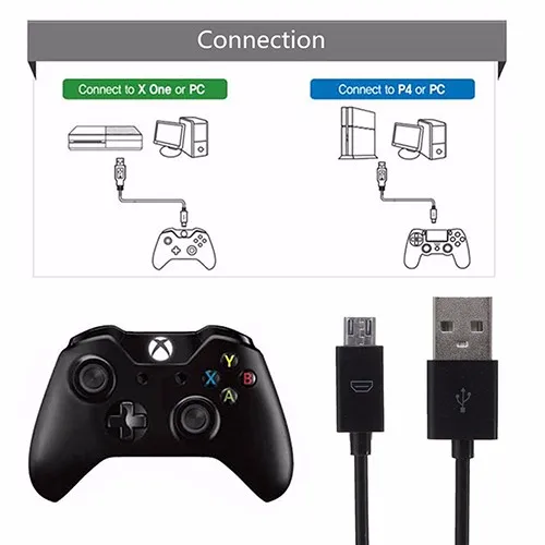 Длинный зарядный кабель Micro USB 3 метра для контроллера PS4 Xbox One