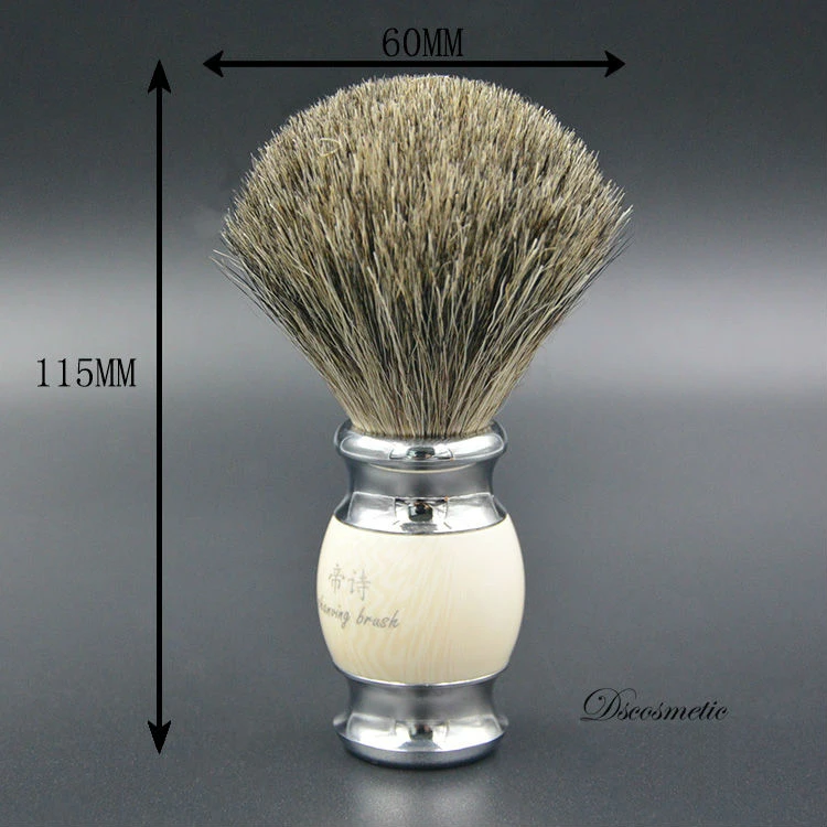 Günstig Vintage hand gefertigt reine Dachs Haar mit Harz Griff metall basis Rasierpinsel für männer der pflege kit