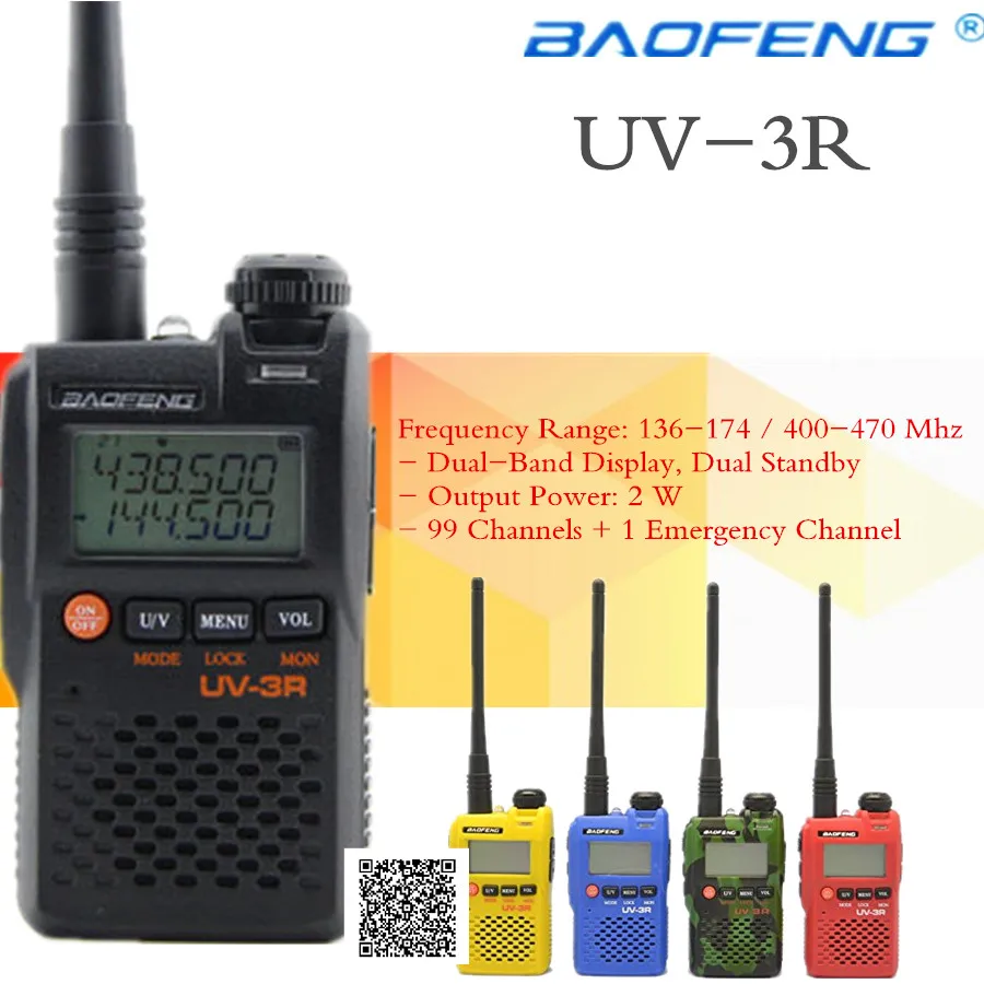 imágenes para 1 unids amador de doble banda radio de dos vías baofeng uv3r uv-3r walkie talkie 10 KM 2 W 99CH UHF VHF FM VOX Pofung UV 3R caminhada conve imágenes para 1 unids amador de doble banda radio de dos vías baofeng uv3r uv-3r walkie talkie 10 KM 2 W 99CH UHF VHF FM VOX Pofung UV 3R caminhada conve
