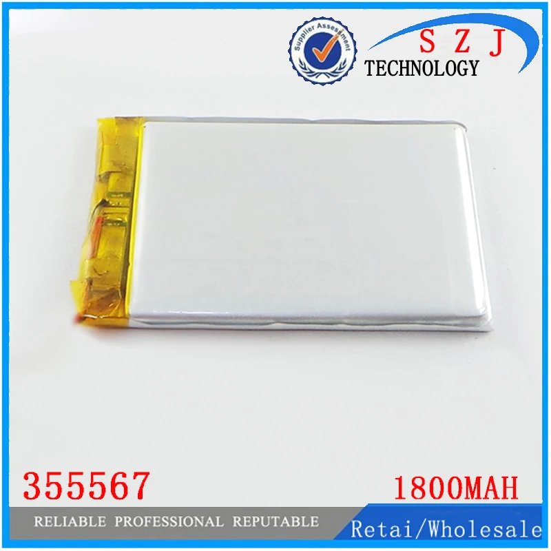 

GXLX 355567 1800MAH battery li-Lion for china clone imitation MTK andorid smart phone S7 G930 Free shipping