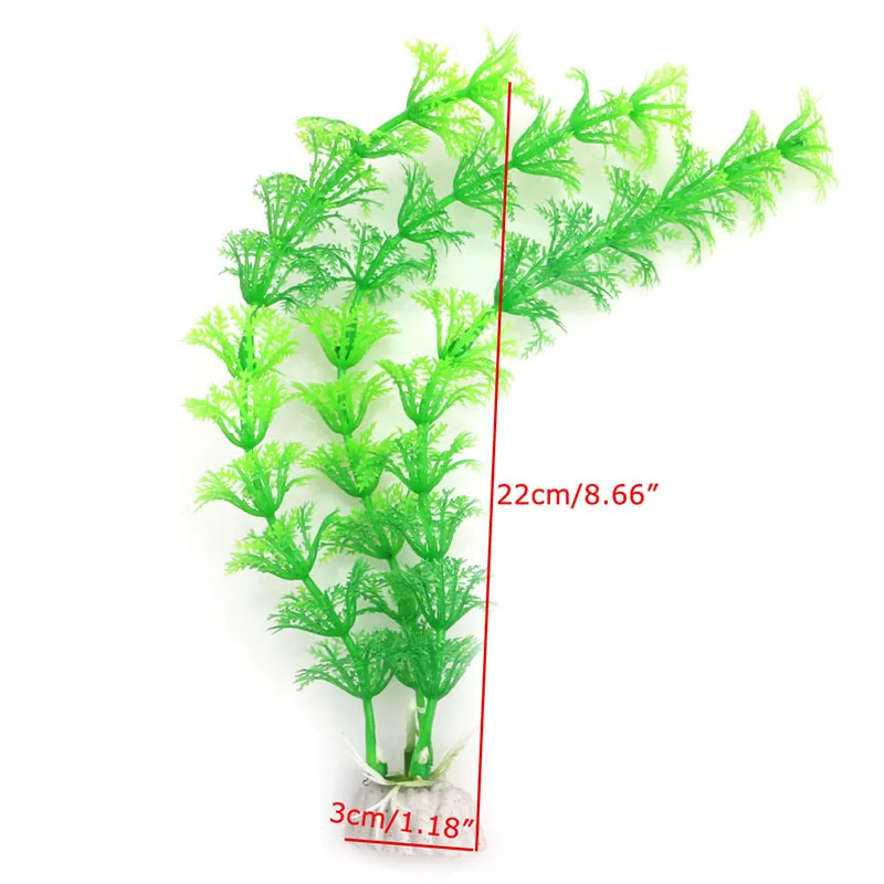 Аквариум зеленая искусственная пластмассовая трава растение орнамент аквариума Украшение дропшиппинг