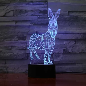 

Art Sculpture 3D Visual Night Light LED bulbing licht Acrylic Table Lamp Color Changeable Lampara Atmosphere Indoor Touch Lampen