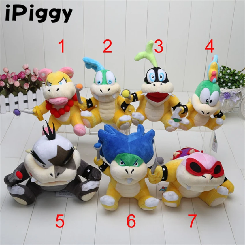 

Wendy LARRY IGGY Ludwig Roy Morton Lemmy O.Koopa Plush Soft Toy Stuffed Doll Super Mario Koopalings Plush Toys