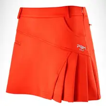 Лидер продаж PGM юбка для гольфа Женская одежда для гольфа женская спортивная Однотонная юбка для отдыха платье 3 цвета