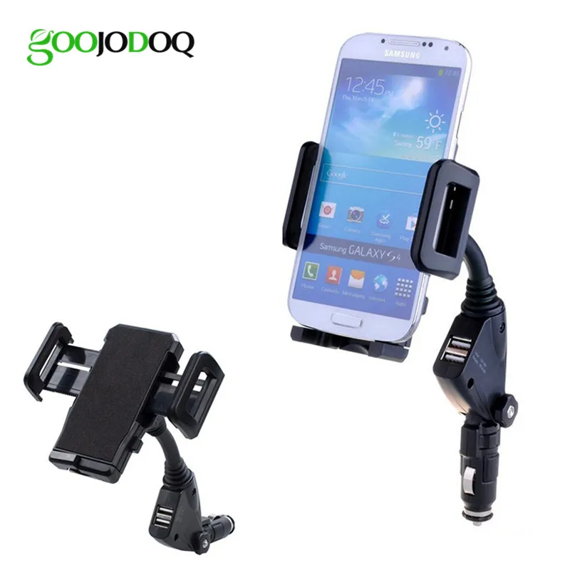 Car Charger Adapter Mount Universal 2 Port Mobile Phone Charging Holder