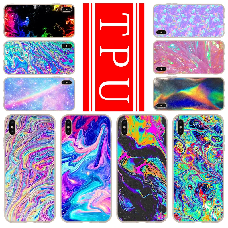 

Fashion Phone For iPhone 11 Pro XR X XS Max Case Cover For iPhone 6S 6 7 8 Plus 4 4S 5 5S SE rainbow iridescent holographic