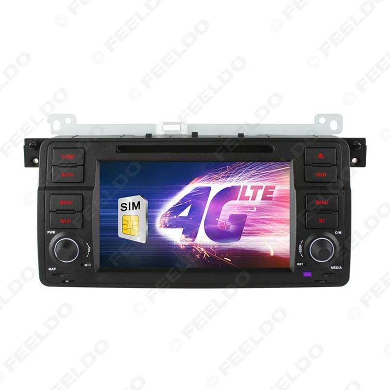 Excellent FEELDO 7" Android 6.0 (64bit) DDR3 2G/16G/4G LTE Quad Core Car DVD GPS Radio Head Unit For BMW 3 Series E46/MG ZT/Rover 75/M3 1
