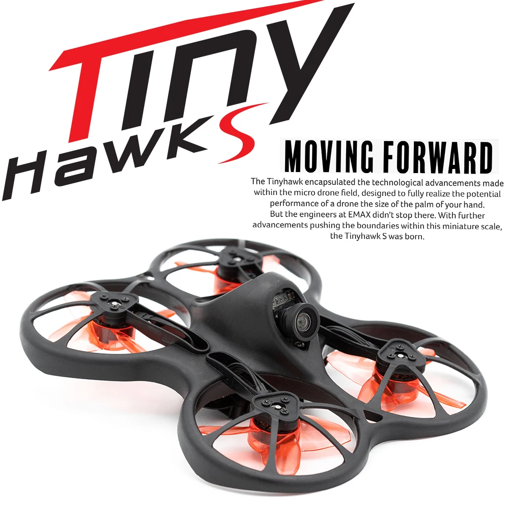 

EMAX Tinyhawk S FPV Racing RC Drone Brushless 75mm 4in1 F4 Flight Controller 600TVL Camera BNF Without Remote Controller