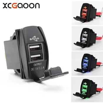 

XCGaoon Universal Dual USB Car Charger Power Adapter 5V 3.1A 2 USB Socket For iPhone IPad Samsung fit Honda Toyota Nissan etc