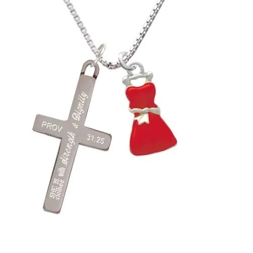 Red Dress - Strength and Dignity - Cross Necklace (1)
