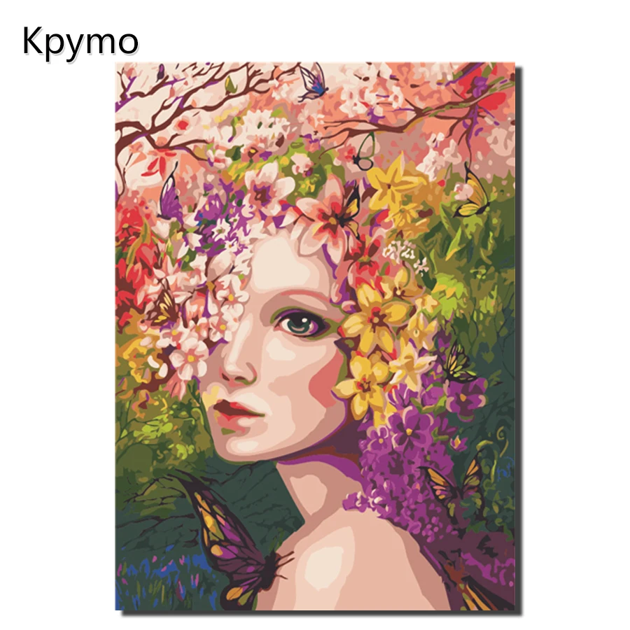 

Flower Fairy Painting By Numbers Colorful butterfly On Canvas Modern Wall Pictures Art For Living Room Home Decoration VA-0071