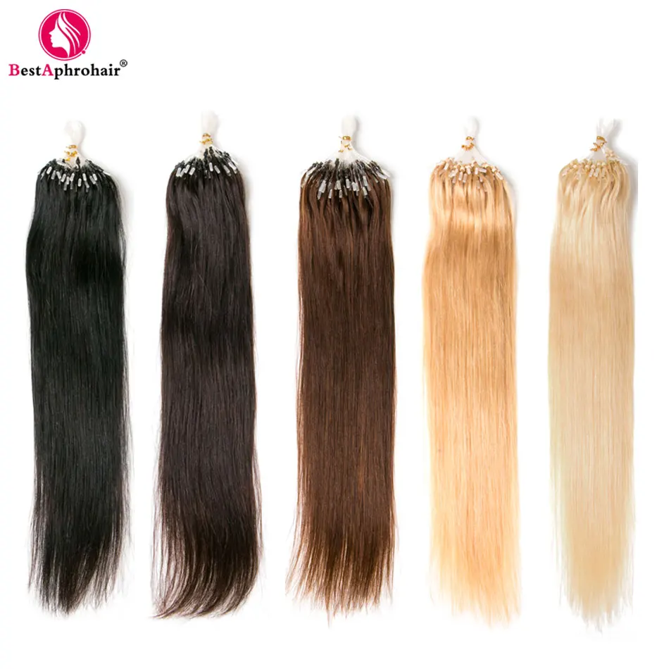 Aphro Hair Micro Loop Human Hair Extensions 0.5g/s Brazilian Straight