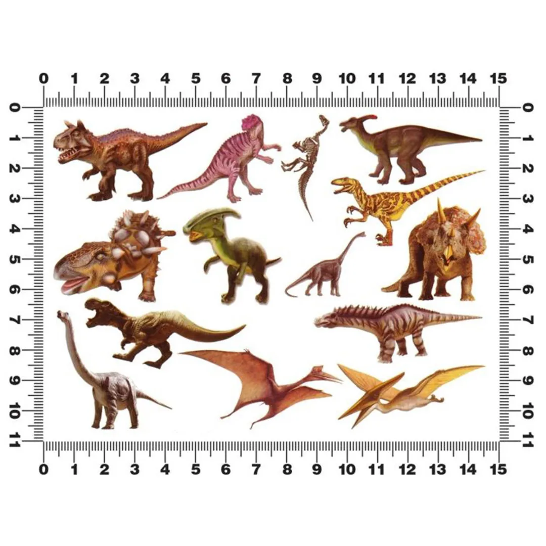 Shellhard 1pc Waterproof Dinosaur Temporary Tattoo Stickers Cute Dinosaur Animal Fake Body Art Tattoo Stickers For Kids Children