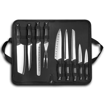 

9PCS/SET Stainless steel combination kitchen knives hotel chef special tool set household nylon bag full set ZP01031652