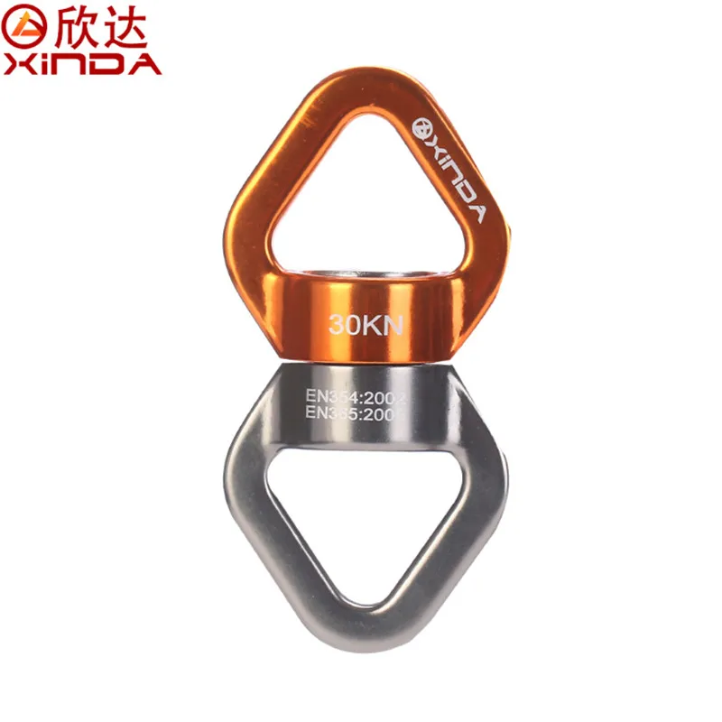

XINDA 30KN Rope Swivel Connector 360 Rotated Rock Climbing Rope Accessory Full Bearing