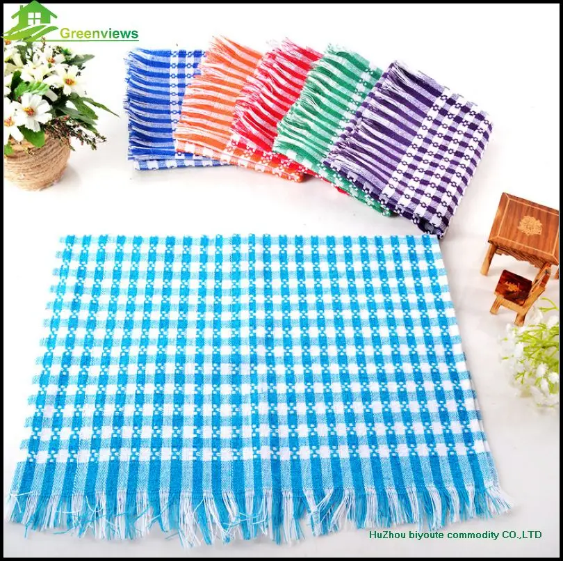 Cotton Grid Gauce Dishtowel Kitchen Towel Dish Cleaning Cloth Tea Printed | Дом и сад