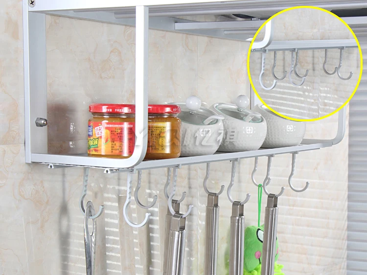  Space aluminum microwave oven rack bracket light wave furnace rack 2 layer kitchen shelf microwave  - 32889455105