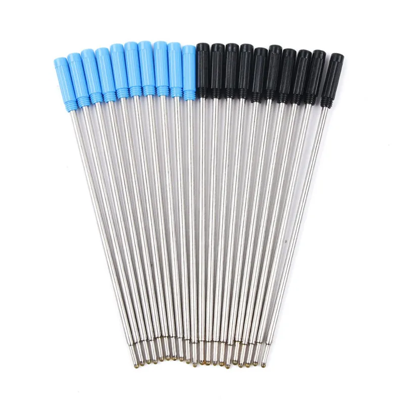 10Pcs Ballpoint Pen Refills DIY Ink Black/Blue Office School Staionery