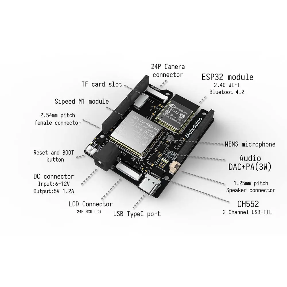 Maixduai искусственный интеллект k210 макетная плата RISC-V AI+ Лот ESP32 Sipeed