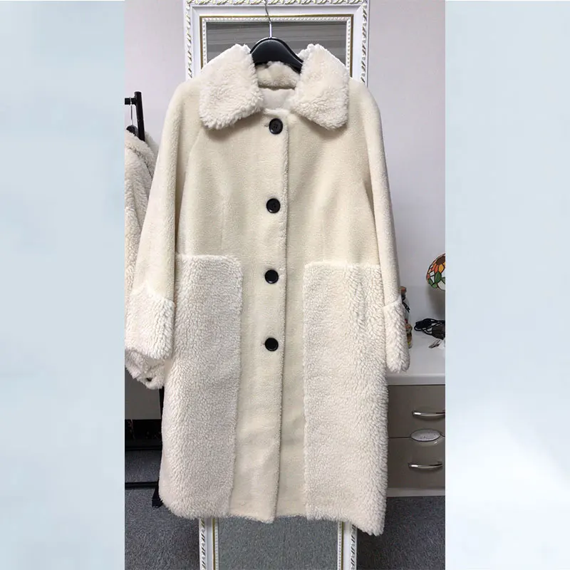 Winter Coat Women Clothes 2019 natural Lamb