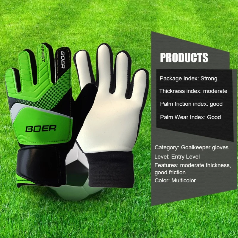 Спортивные футбольные перчатки для детей, детские Вратарские противоскользящие детские спортивные перчатки резиновые защитные перчатки для рук