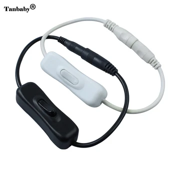 

2Pcs 5.5*2.1mm 30cm DC Female Male Power Cable Connector Plug adaptor In Line On Off Switch Jack Wire For CCTV LED Strip Light