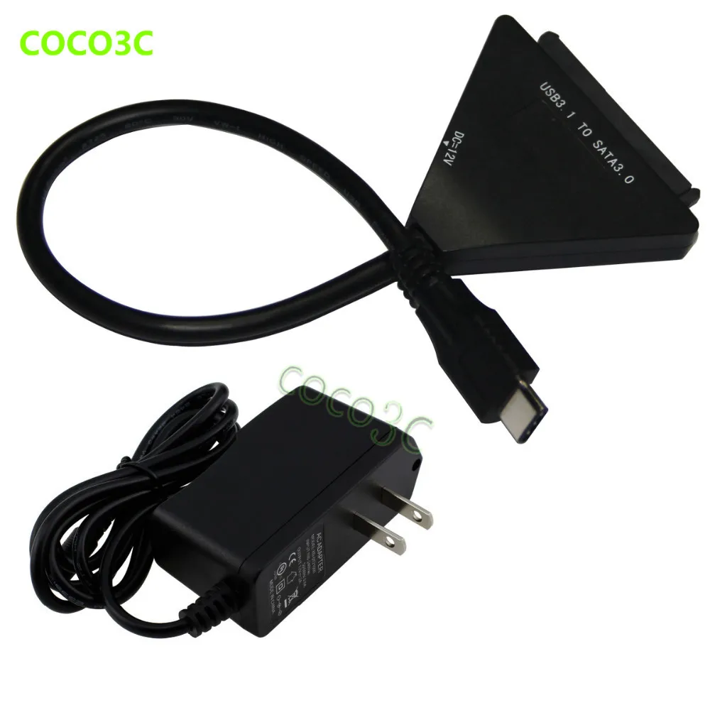 USB-C to SATA 3.0 cable with Power cable
