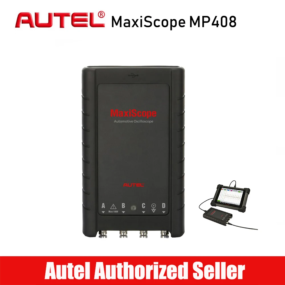 AUTEL MaxiScope MP408 базовый комплект Автомобильная осциллограф читать и Дисплей электрические сигналы 4 канала работать с ПК и Maxisys