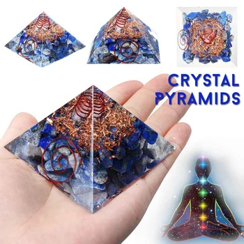 

Orgone Pyramid 7cm bottle edge Healing Pyramid Amethyst Pyramid Crystal Crafts Ornament Home Decor Crafts Lucky Gifts