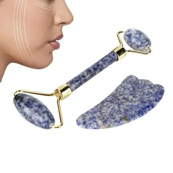 

Body Massager Natural Quartz Stone Slimming Face Massage Roller Scraping Board Skincare Lifting Tool Massage Relaxation