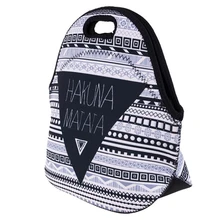 Fashion Insulated Lunch Bag Portable Bag Grey black