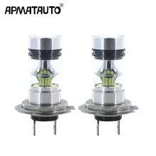 2x H7 White 12V 1200lm LED fog Daytime Running Light Kit Canbus Decoders For Audi Mercedes
