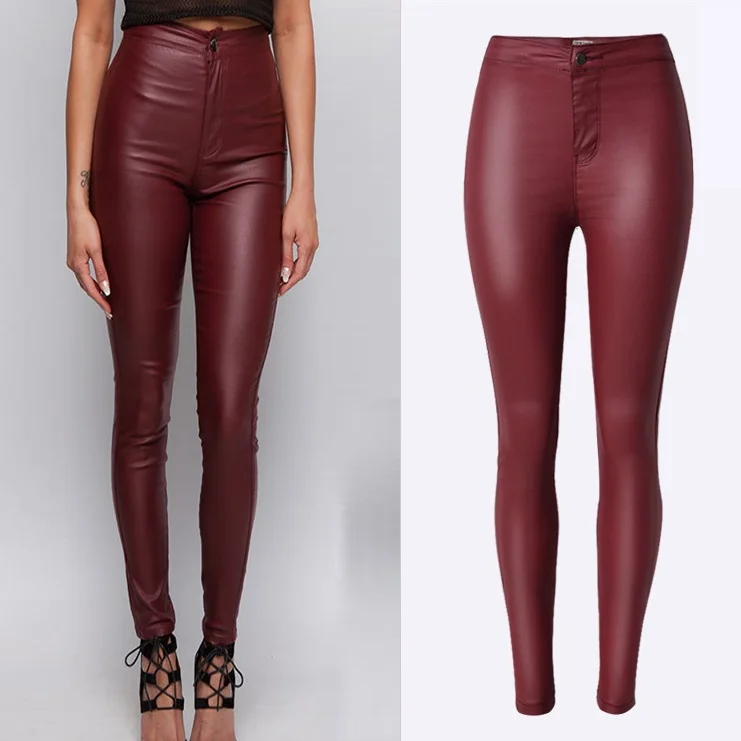 red leather pants zara