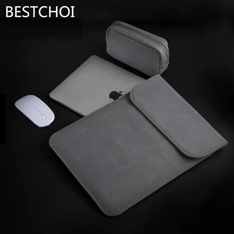 Новый кожаный чехол для ноутбука Apple Macbook Air Pro Retina 11 12 13 15 дюймов с матовым