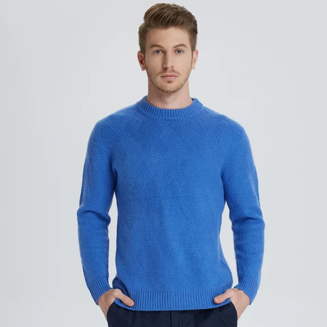 Men Jumpers 100% Pashmina Pullovers Winter New Thicker Warm Pure Goat Cashmere Sweaters Man Knitwear Standard Clothes Male Tops