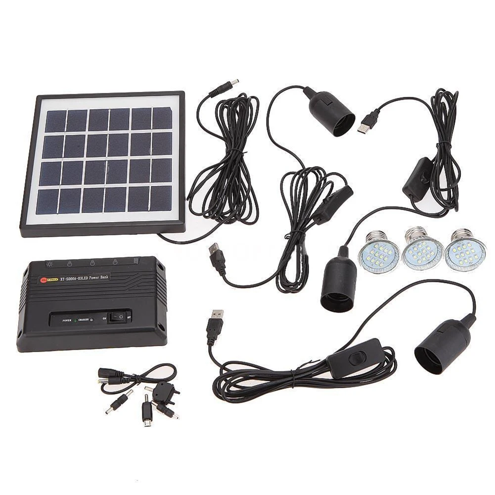 

Solar Lamp Outdoor Solar Power LED Lighting Bulb Lamp System Solar Panel Home System Kit Waterproof IP44 Drop Shopping
