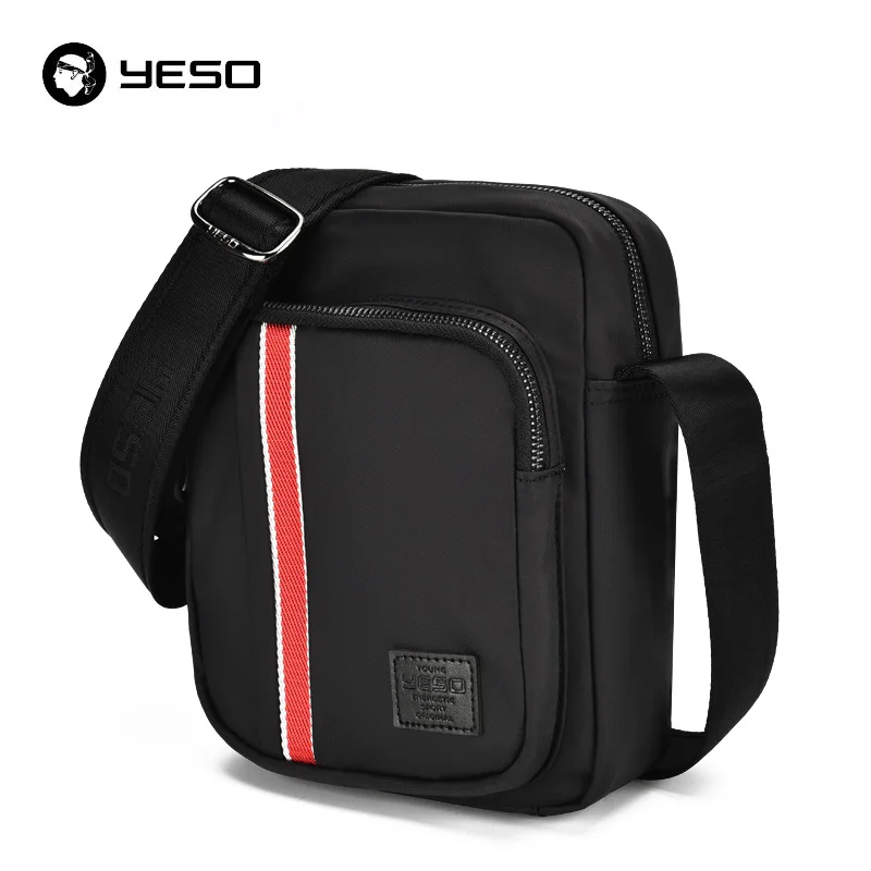 

YESO Men Business Messenger Black Bag Casual Crossbody Bags For Men Multifunction 2019 New Fashion Flap Travel Shoulder Bag