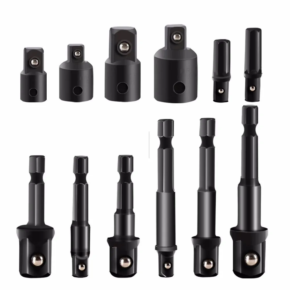 

12pcs Impact Extension and Socket Adapter, Mgtgbao drill bit set 1/4-Inch Hex Shank Drill Extension | CR-V Steel