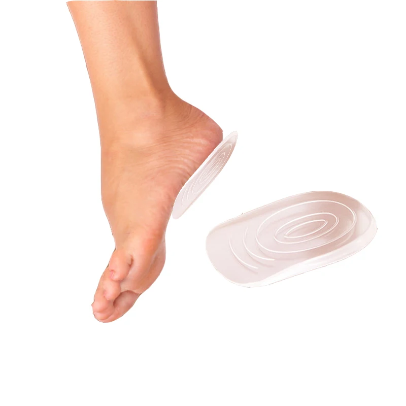 

2017 New hot Transparent silicone heel pad soft foot pad heel spur M Women radicular pain thick shock absorbing heel pad pain