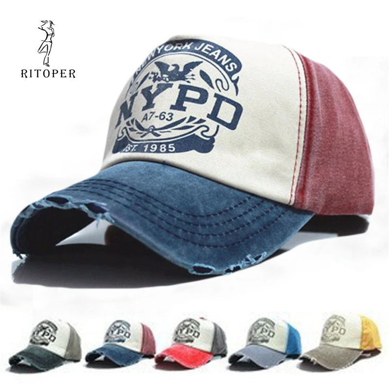 

RITOPER Summer Unisex Baseball Cap Men Women Cotton Motorcycle Cap Edge Grinding Vintage Design Hat Hip Hop Caps Sombrero Gorras