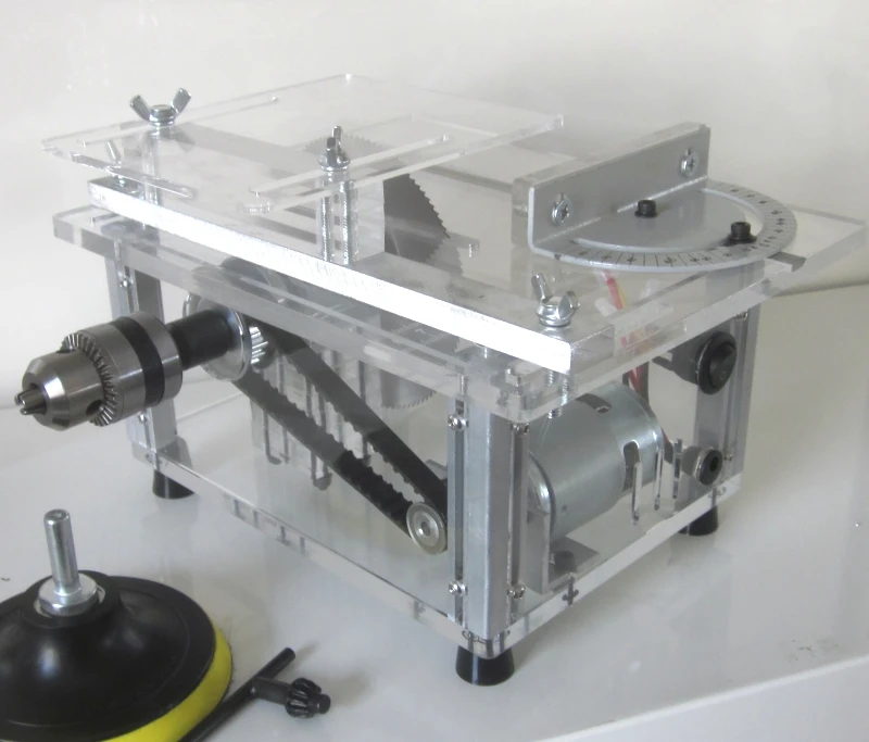DIY mini small desktop chainsaw woodworking table saw 
