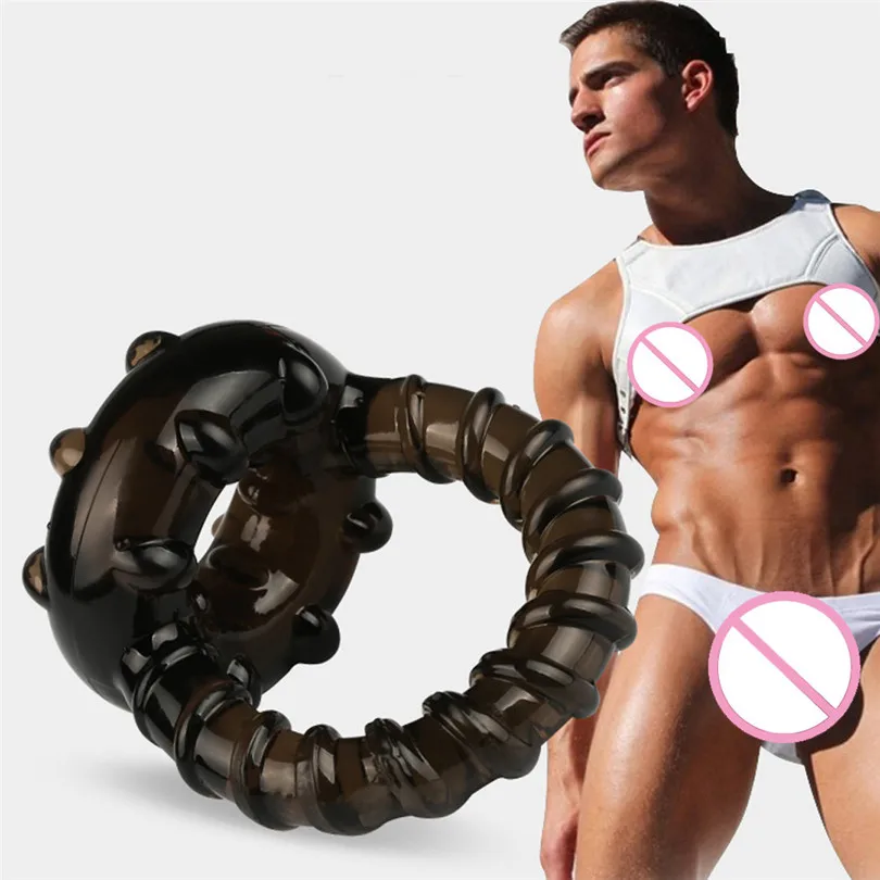 Health and Beauty Adult accessory super stimulation Soft glue ring sexe Toy Male Delayed Ring Penile Ring massage body (5)