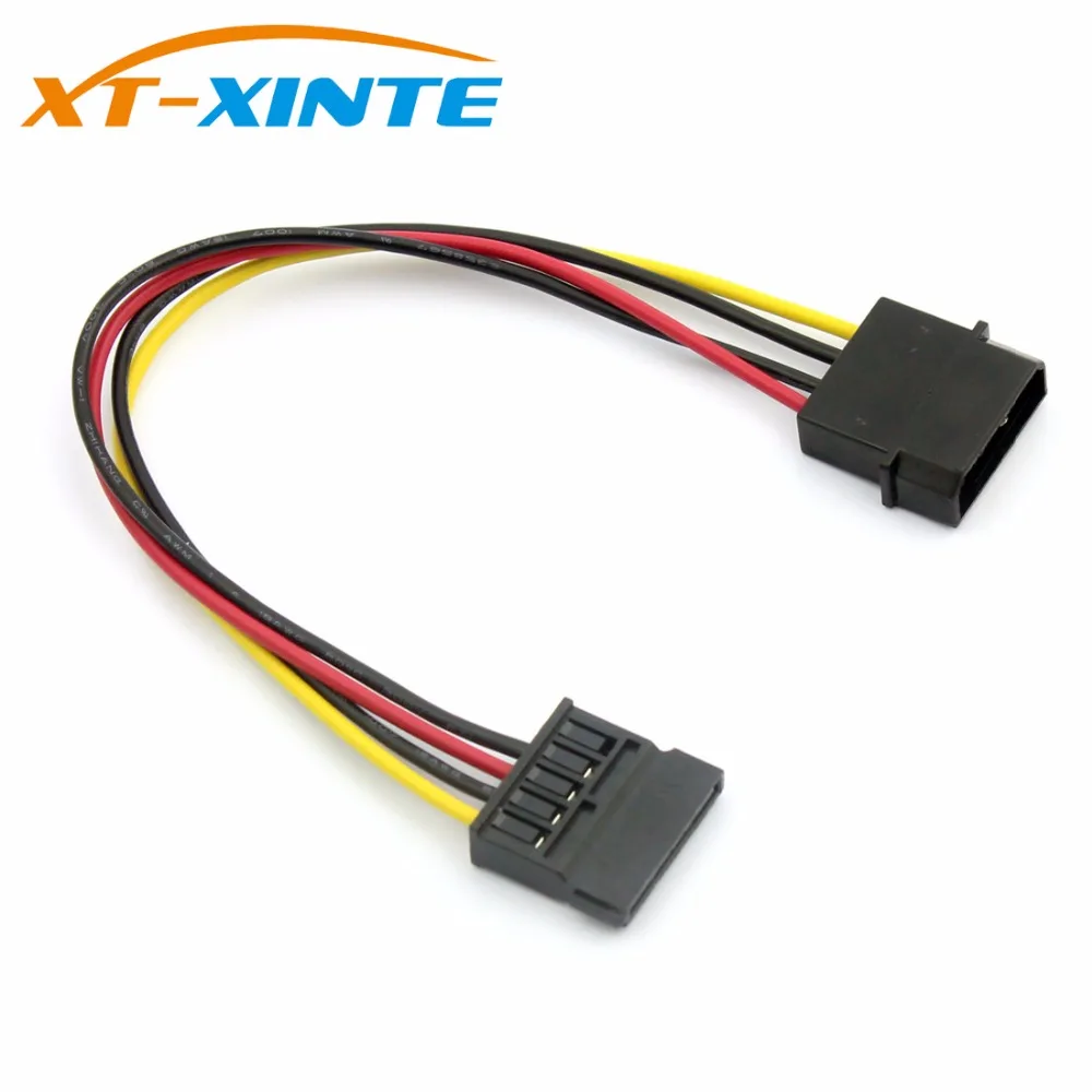 4Pin IDE to SATA Power Supply Cable 4Pin to 15Pin SATA Hard Drive Power Adapter Cable Wire 20cm for Mining Litcoin BTC