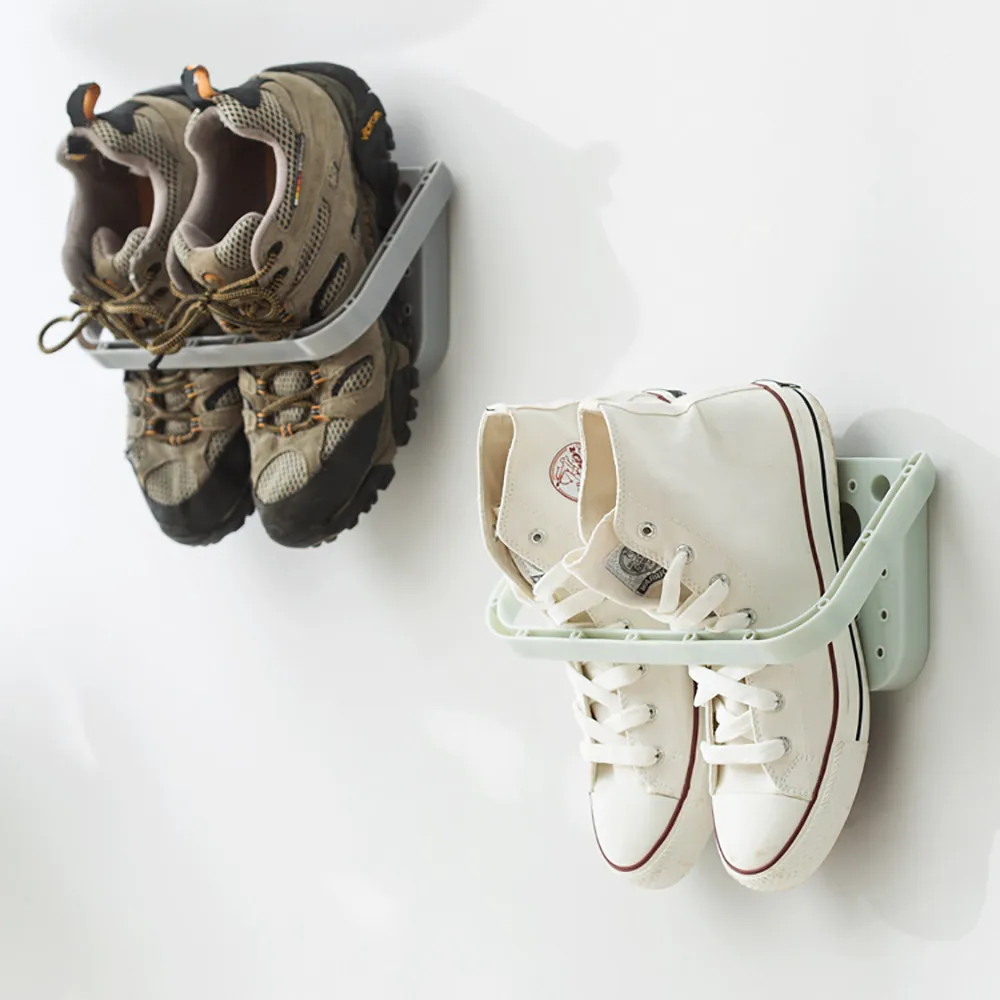 Стеллаж для обуви настенный держатель для хранения обуви Органайзер Пластиковая Полка для слива экономит место Гостиная Ванная комната магазин товаров dec18