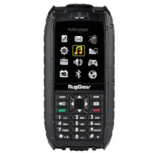 RugGear RG128-водонепроницаемый телефон-сплавной телефон (Черный)