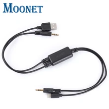 Moonet Car Audio connect iPhone5/6 iPod iPad USB Interface Adapter AUX Cable for BMW mini cooper E26 E30 E32 QX179